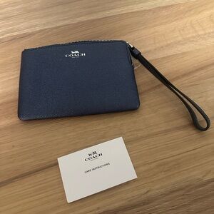 Coach Midnight Blue Wristlet